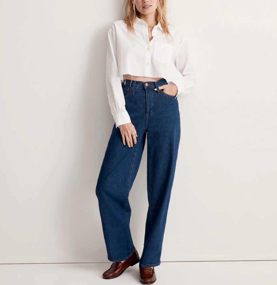 Madewell the perfect vintage wide leg Jean 29p Fairdale Wash
